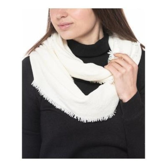 CHARTER CLUB Woven Chenille Loop Scarf - Ivory - NWT - Picture 1 of 2
